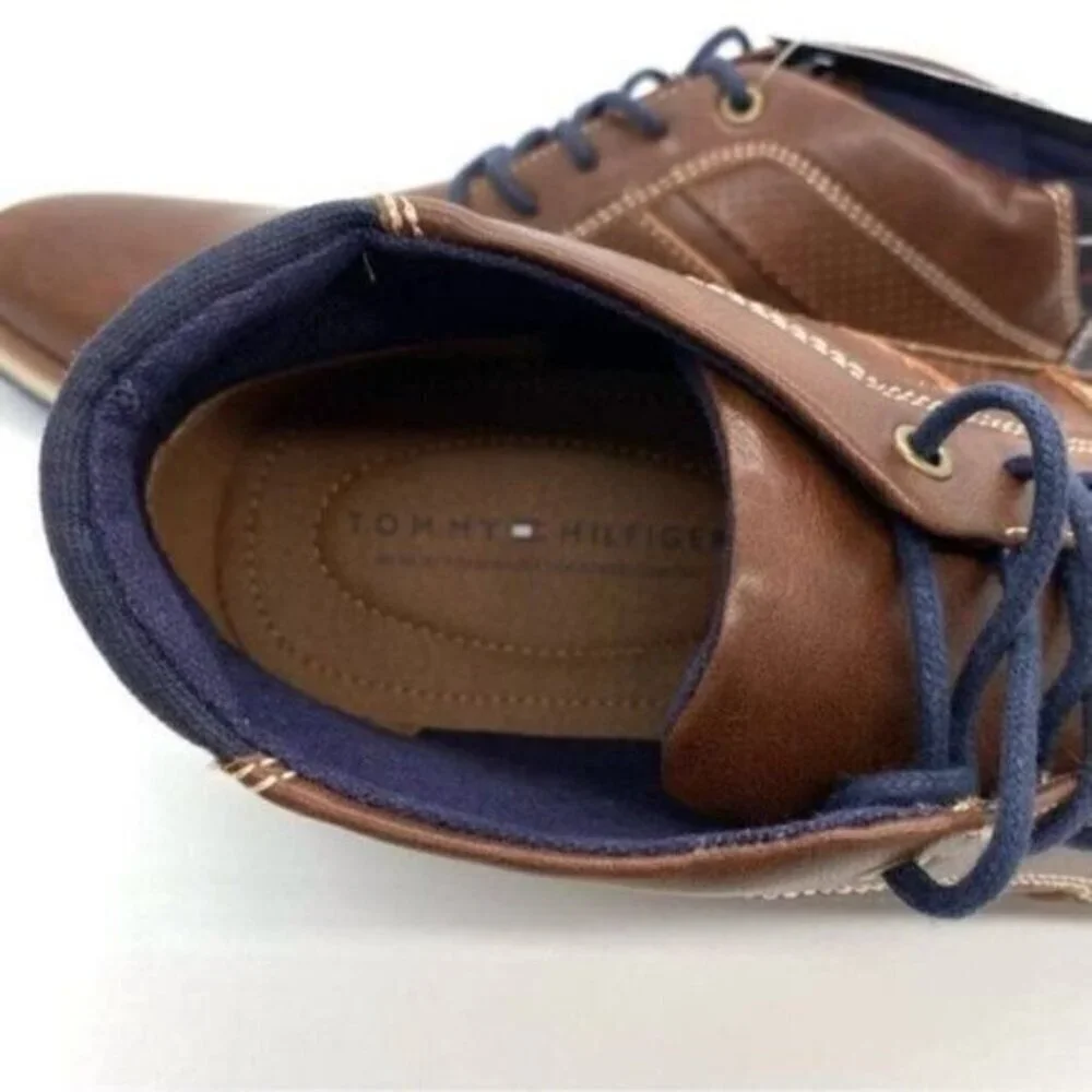 Tommy Hilfiger Boots Mens Leather Lace Up Ulan Chukka Size 10